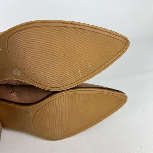 Lucky Brand Womens Cosmio Western Booties Brown Leather Block Heel size 9.5M - Picture 12 of 16